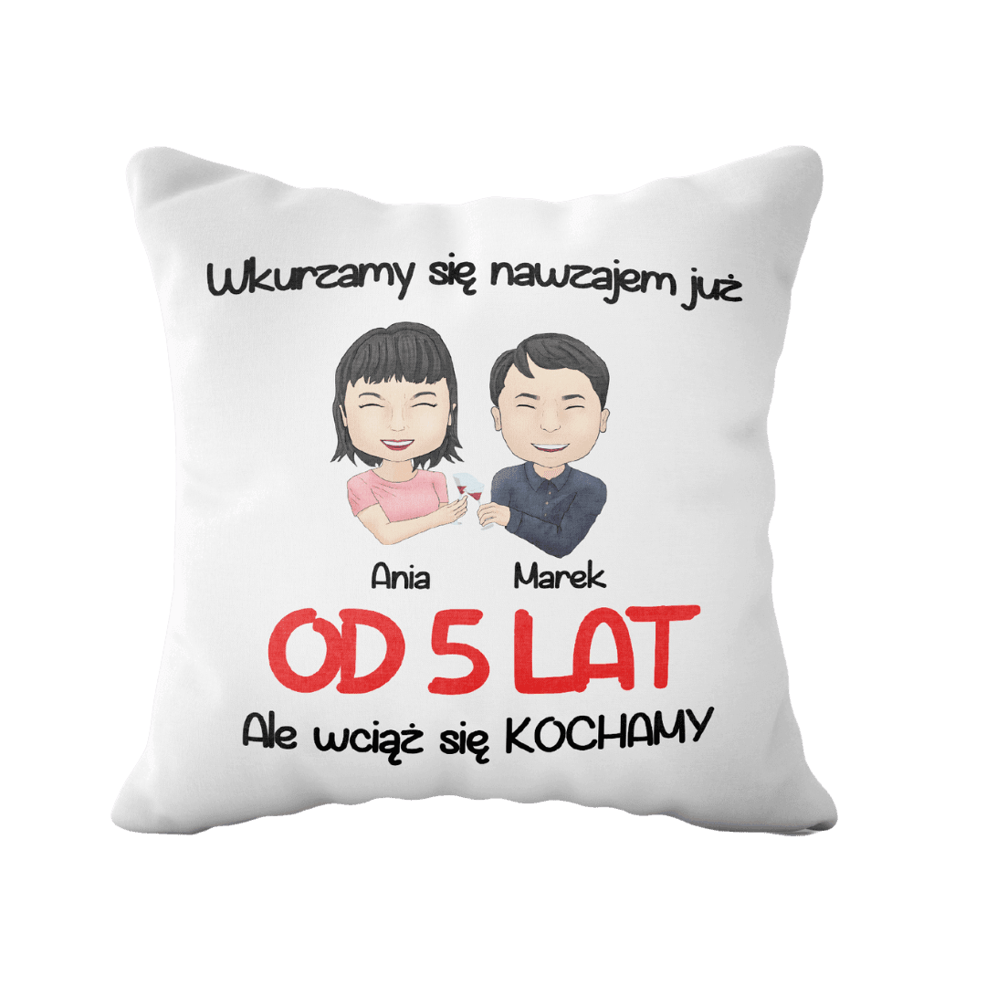 Personalizowana Poduszka - Wkurzamy się od X lat na prezent - Mejkmi - Personalizowane Prezenty Dla Twoich Bliskich!
