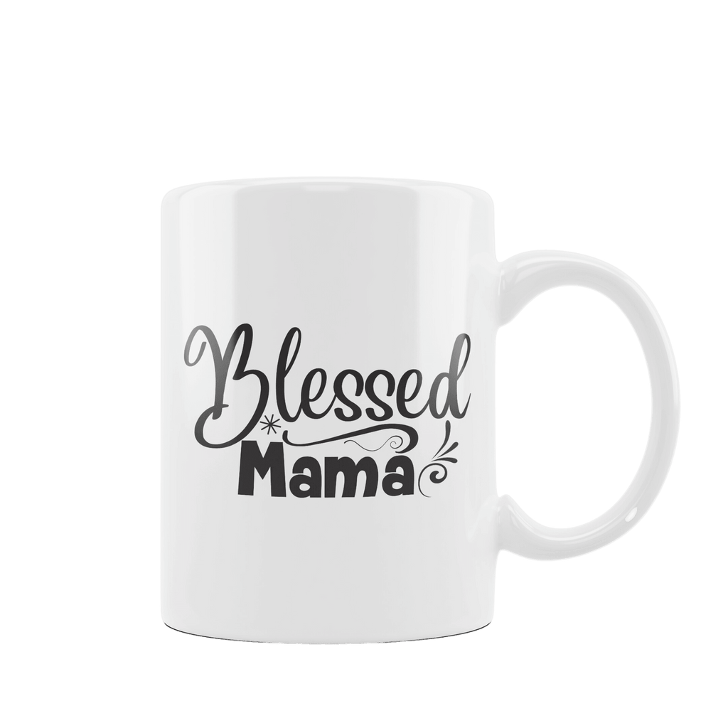 Kubek z napisem "Blessed Mama" na prezent z okazji Dnia Matki - Mejkmi - Personalizowane Prezenty Dla Twoich Bliskich!